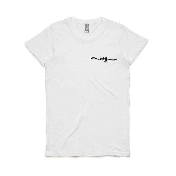 Wolf Girl Black On White Text (Women's Fit) Thumbnail