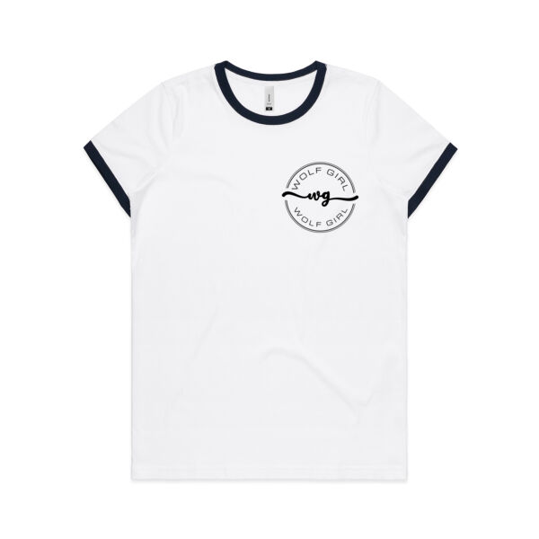 Wolf Girl Women's Ringer Tee (Women's Fit) Thumbnail