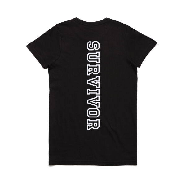 Wolf Girl White Logo Survivor Maple Tee (Ladies Fit) Thumbnail