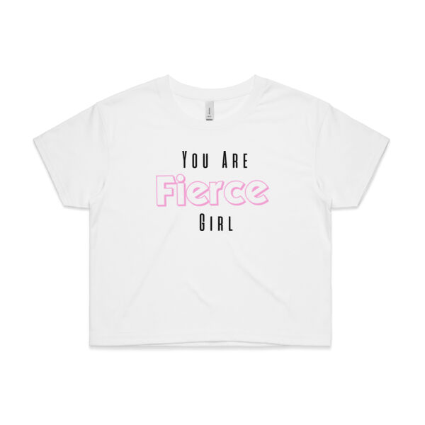 Wolf Girl 'You Are Fierce Girl' Crop Tee (Women's Fit) Thumbnail
