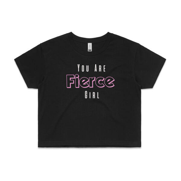 Wolf Girl 'You Are Fierce Girl' Crop Tee #2 (Women's Fit) Thumbnail